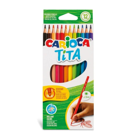 RECHIZITE - Creioane colorate Carioca Tita 12 culori