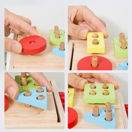 Cub de activitati 9 in 1 din lemn Nine in one busy box [6]