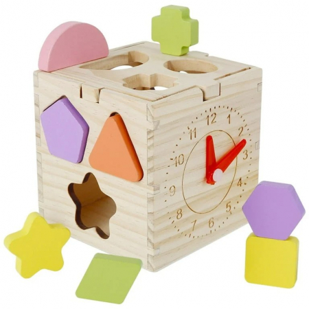Cub sortator forme geometrice din lemn Intelligence box [3]