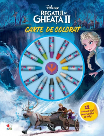 Cărţi de colorat - Disney. Regatul de gheață II. Carte de colorat. 12 creioane mici pentru mâini de pitici