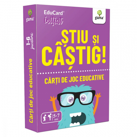 Carduri şi cărţi de joc educative/Montessori - Educard Initiat. Ştiu şi câştig!