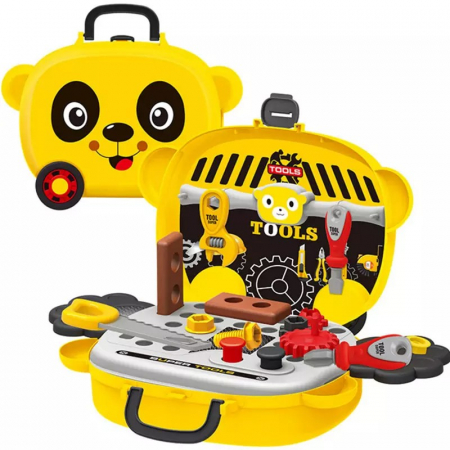PROMOŢII - Gentuţă MICUL MESTER design ursulet pe roti- Tools portable suitcase