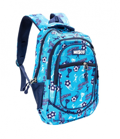 Ghiozdane și rucsacuri - Ghiozdan mediu scoala 4 compartimente 38 x 25 x 15 cm Mesco Campionatul de forbal