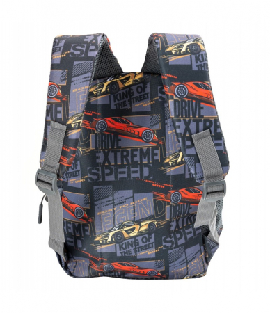 Ghiozdan mediu scoala 4 compartimente  38 x 25 x 15 cm Mesco masini de curse Extreme Speed [1]