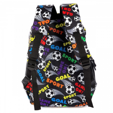 Ghiozdan mediu scoala 4 compartimente  38 x 25 x 15 cm Mesco mingi fotbal [1]