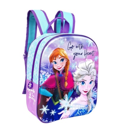 Ghiozdane și rucsacuri - Ghiozdan mic de gradinita 3D Frozen Go With Your Heart 32x28x11 cm