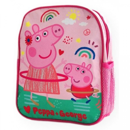 Ghiozdane și rucsacuri - Ghiozdan Pentru Gradinita, Peppa Si George, 33 Cm