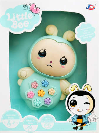 Jucării interactive - Jucărie interactivă cu sunete şi lumini design albinuţă verde mint