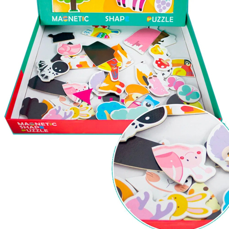 Joc 2 in 1 Puzzle magnetic ferma animalelor si tablita de scris cu carioca lavabila [2]
