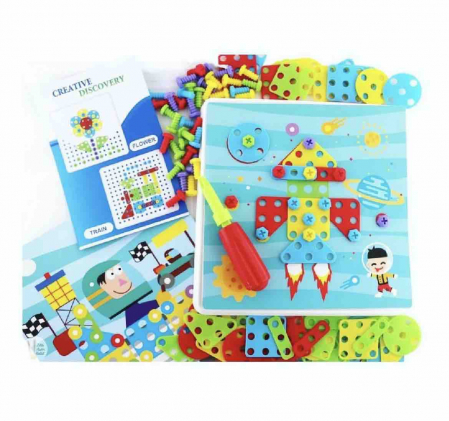 Joc creativ cu suruburi si surubelnita 116 piese Creative Discovery [6]