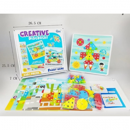 Joc creativ cu suruburi si surubelnita 116 piese Creative Discovery [3]