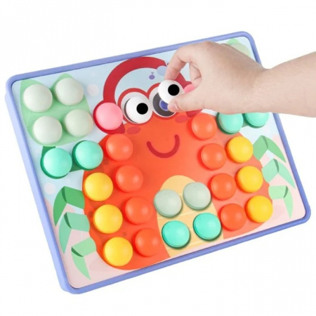 Joc creativ mozaic cu butoni MUSHROOM NAIL PUZZLE [7]