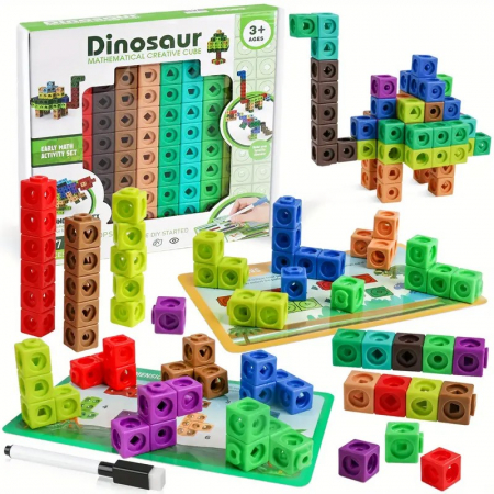 Jucării - Joc de construit de tip STEM 117 piese Dinozauri