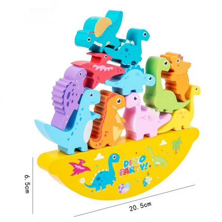 Joc de echilibru din lemn balanta dinozauri - Dinosaur balance [2]