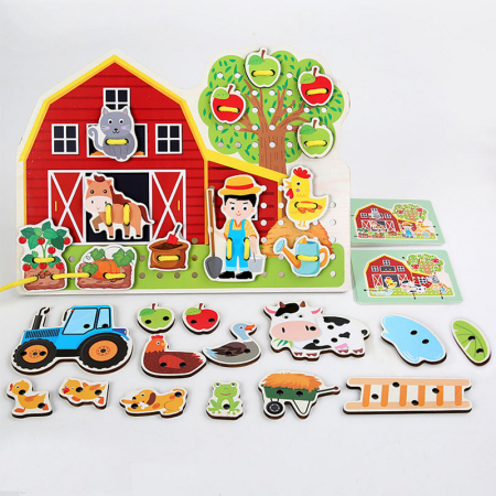 PROMOŢII - Joc de insiruit ferma - Farm threading board