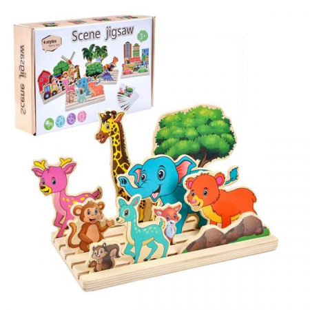 Jocuri de logică - Joc de logica si atentie asezare in spatiu ANIMALE