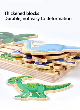 Joc de logica si atentie asezare in spatiu DINOZAURI [4]
