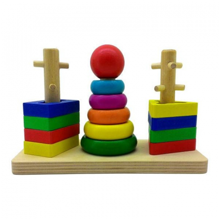 Jucării de îndemânare - Joc de stivuit forme geometrice Puzzle Tower