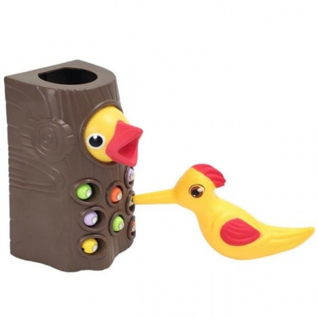 Joc de tip pescuit magnetic - ciocănitoarea prinde viermişori din copac- Doctor woodpecker [1]
