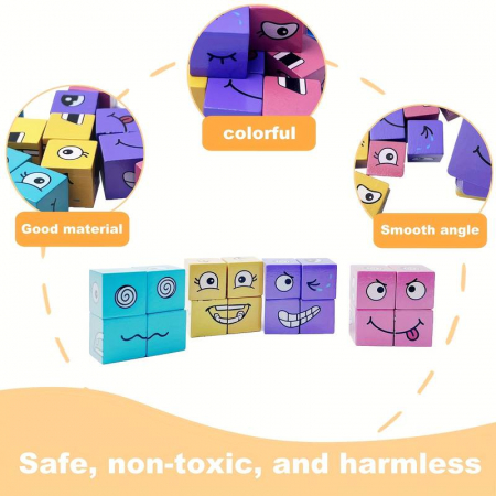 Joc de tip Puzzle Expresii faciale cu sonerie - Face change Rubik's cube [2]