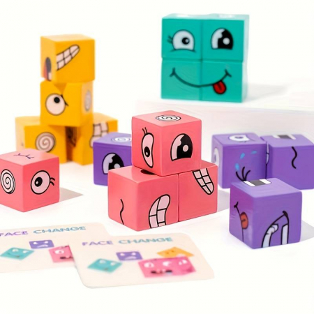 Joc de tip Puzzle Expresii faciale cu sonerie - Face change Rubik's cube [7]
