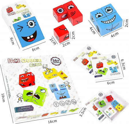 Joc de tip Puzzle Expresii faciale - Expression puzzle building block [2]