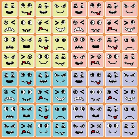 Joc de tip Puzzle Expresii faciale - Expression puzzle building blocks 2 [5]