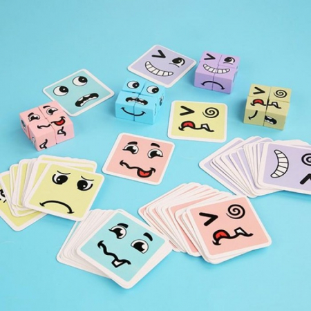 Joc de tip Puzzle Expresii faciale - Expression puzzle building blocks 2 [2]
