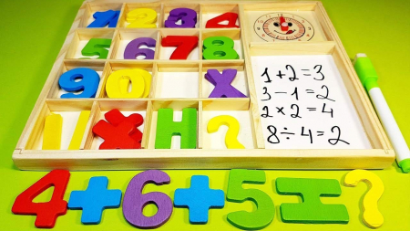Joc din lemn 2 in 1 Invata matematica - Invata ceasul -scrie si sterge [2]