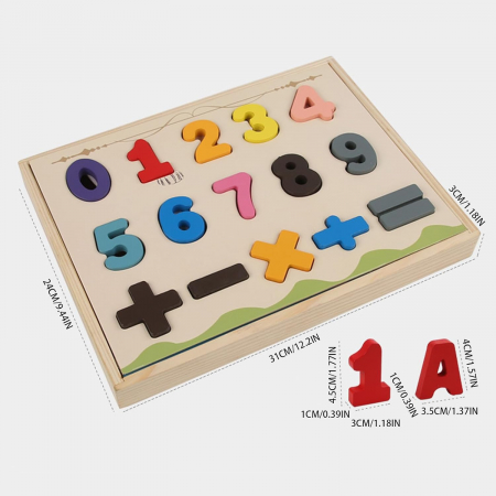 Joc din lemn sortator de cifre si litere Alphanumeric Pairings [4]