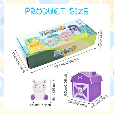 Joc educativ de asociere numere si culori De-a v-ati ascunselea cu animalutele la ferma [5]