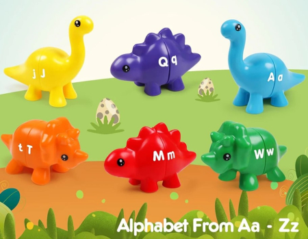 Joc educativ de asociere si potrivire alfabet dinozauri Matching Dinos [3]