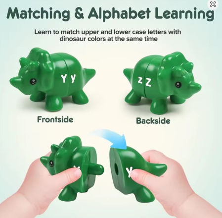 Joc educativ de asociere si potrivire alfabet dinozauri Matching Dinos [5]