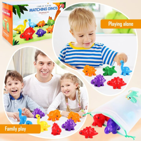 Joc educativ de asociere si potrivire alfabet dinozauri Matching Dinos [1]