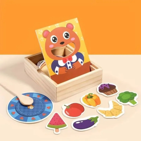 Joc educativ din lemn Hraneste ursuletul [4]