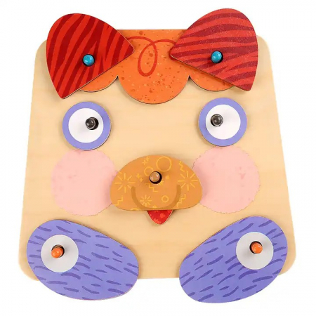 Joc educativ Montessori din lemn de construit animalute - Creative Board [1]