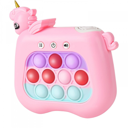 Jucării senzoriale - Joc interactiv consola Pop IT Unicorn roz