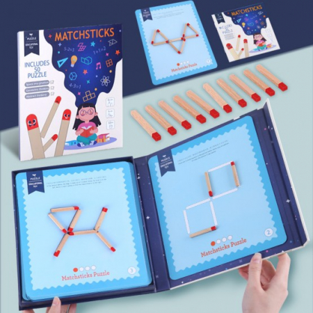 Jocuri Educative - Joc magnetic de logica POTRIVESTE BETISOARELE - MATCHSTICKS