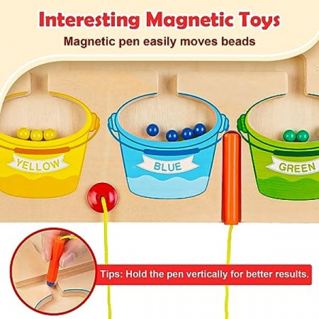 Joc magnetic de tip labirint sortare culori si numarare [7]