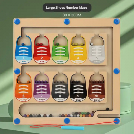 Joc magnetic de tip labirint sortare culori si numarare Location Maze [5]