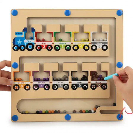 Joc magnetic de tip labirint sortare culori si numarare Location Maze [3]