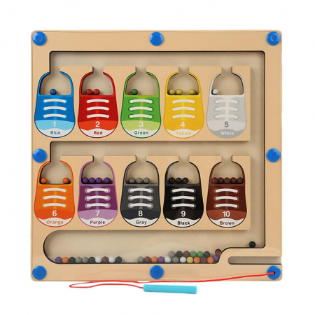 Joc magnetic de tip labirint sortare culori si numarare Location Maze [6]