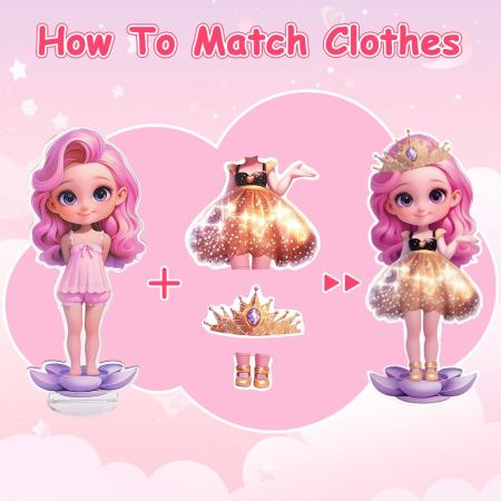 Joc magnetic Imbraca Fetita diferite modele [3]