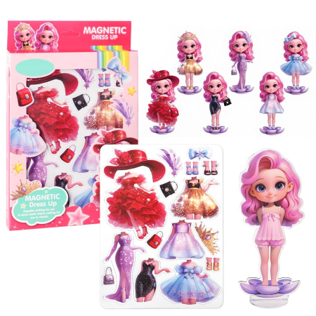 Joc magnetic Imbraca Fetita diferite modele [5]