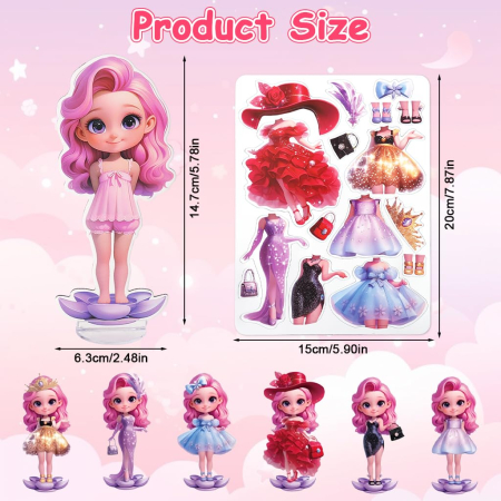 Joc magnetic Imbraca Fetita diferite modele [4]