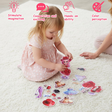 Joc magnetic Imbraca Fetita diferite modele [1]