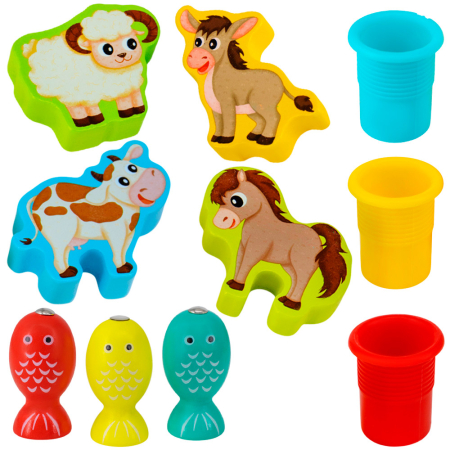 Joc Montessori din lemn cutia cu activitati FERMA Farm carrot pairing 18 luni+ [7]