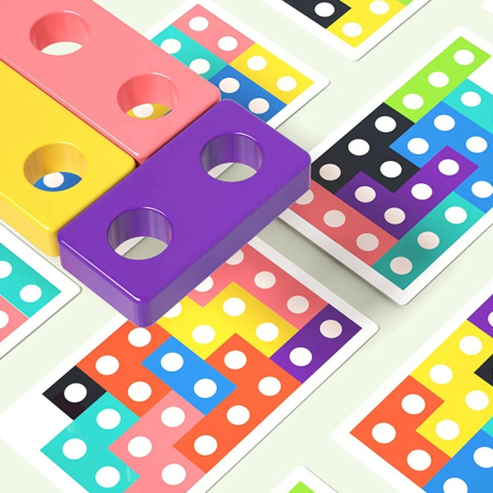 Joc Montessori din lemn de motricitate si asociere Remorca cu activitati Animal Geometry Car [6]