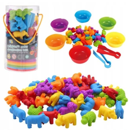 Jucării creative - Joc sortare şi clasificare culori ANIMALE