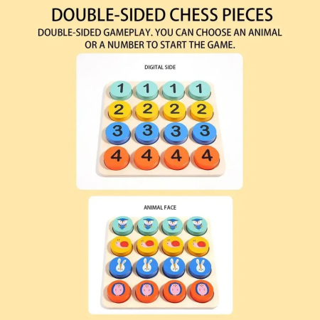 Joc Sudoku din lemn animale si numere [3]